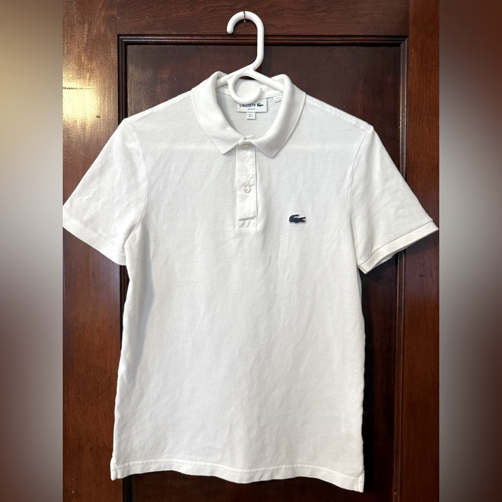 Lacoste Pique Cotton Slim Fit Polo - Size Small (S)